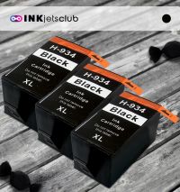 3 Pack HP 934XL Black (C2P23AN) High Yield Compatible  Inkjet Cartridge