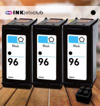 3 Pack HP 96 (C8767WN) High-Yield Black Compatible Ink cartridge