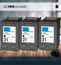 3 Pack HP 21 (C9351AN) Black Compatible Ink cartridge
