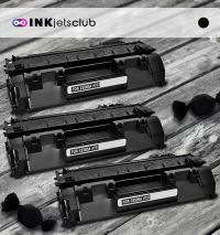 3 Pack HP 05A  (CE505A) Black Compatible Toner Cartridge