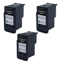 3 Pack - Canon PG-240XL & CL-241XL High Yield Ink Cartridge Value Pack. Includes 2 Black + 1 Color Compatible  Ink Cartridges