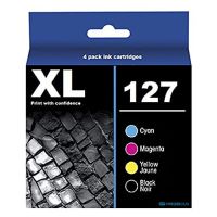 4 Pack - Epson Compatible 127 Extra High Yield Ink Cartridges. Includes 1 Black, 1 Cyan, 1 Magenta and 1 Yellow Compatible  Ink Cartridges