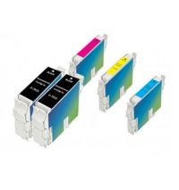 Remanufactured G&G compatible replacement for 5 Pack - Epson 32 Ink Cartridge Value Pack. Includes 2 Black T032120, 1 Cyan T042220, 1 Magenta T042320 and 1 Yellow T042420 