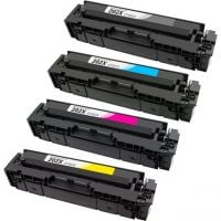 4 Pack - HP 202X Compatible Toner Cartridges Include High Yield Black, Cyan, Magenta, Yellow (CF500X, CF501X, CF502X, CF503X)