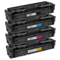 HP Compatible 206A Toner Cartridges 4 Pack Set: 206A Black, 206A Cyan, 206A Magenta, & 206A Yellow