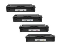 4 Pack - HP 202A Compatible Toner Cartridge Color Set