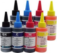 Printer Ink Dye Ink Black/Cyan/Magenta/Yellow Refill Ink Kits Suit for Eposn for Canon for HP for Brother for Lexmark for Samsung for Dell for Kodak All Inkjet Printer (100ML 2 Set 8 Pcs)