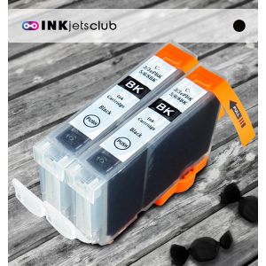 2 Pack Canon BCI6Bk Black Compatible Inkjet Cartridge