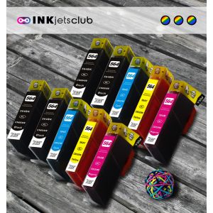 10 Pack HP 564XL High Yield Ink Cartridge Value Pack. Includes, 4 Black, 2 Cyan, 2 Magenta and 2 Yellow Compatible  Ink Cartridges