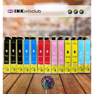 Remanufactured G&G compatible replacement for 13 Pack - Epson 78  Ink Cartridge Value Pack. Inludes 3 Black and 2 Cyan, 2 Magenta, 2 Yellow, 2 Light Cyan, 2 Light Magenta