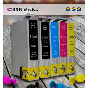 Remanufactured G&G compatible replacement for 5 Pack - Epson 200 Ink Cartridge Value Pack. Includes 2 Black, 1 Cyan, 1 Magenta and 1 Yellow Compatible  Ink Cartridges
