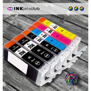 Canon PGI-250XL, CLI-251XL C/M/Y/K Compatible Ink Cartridges