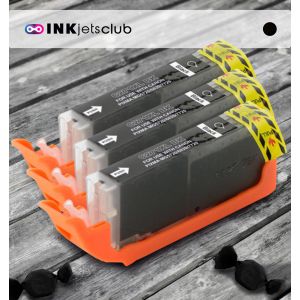 3 Pack Canon CLI-271XL (0336C001) Black High Yield Compatible Ink cartridge