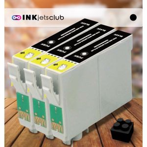 Remanufactured G&G compatible replacement for 3 Pack Epson 78 Black (T078120) Compatible  Ink Cartridge