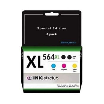 5 Pack - HP 564XL High Yield Ink Cartridge Value Pack. Includes 2 Black, 1 Cyan, 1 Magenta and 1 Yellow Compatible  Ink Cartridges