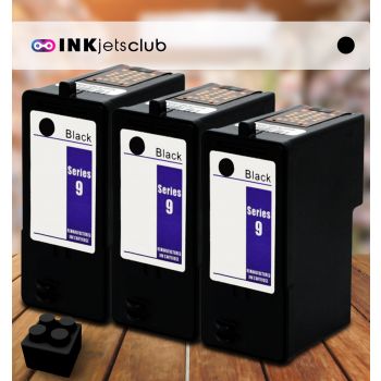 3 Pack (Series 9) MK992 / MW175 High Yield Black Compatible Ink cartridge for Dell Photo All-in-One