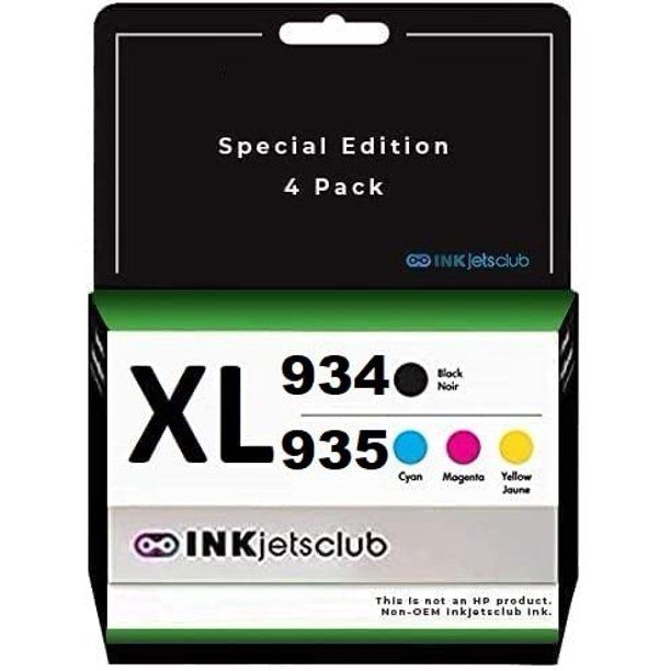 Replacement for Hewlett Packard HP 934XL / 935XL (Set of 4) High Yield Ink  Cartridge: 1 Black, 1 Cyan, 1 Magenta, 1 Yellow