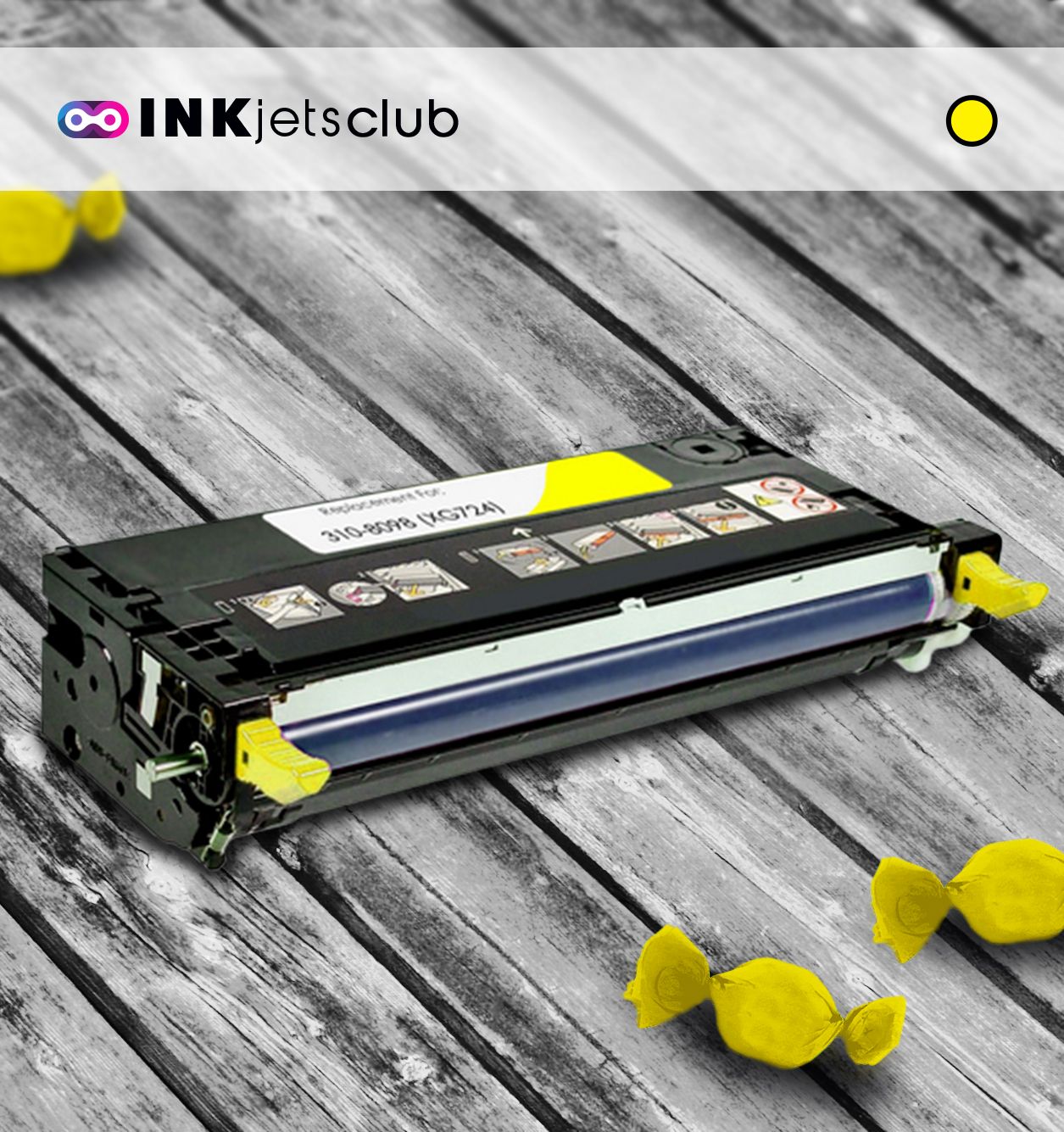 Yellow Toner Cartridge For Dell 3110CN / 3115CN Color