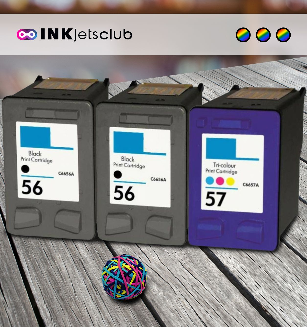 Off High-quality HP 56 & 57 Compatible Ink Pack| InkjetsClub