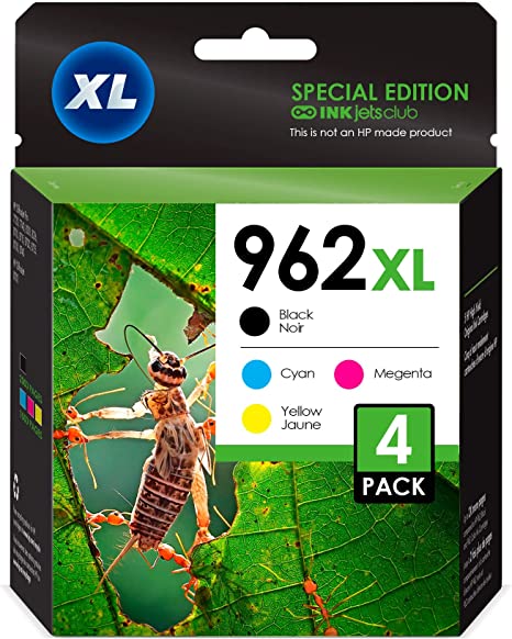 HP XL 962 BLACK INK CARTRIDGES 4 EACH- 1 EACH 962 CYAN & 1 EACH store 962 MAGENTA