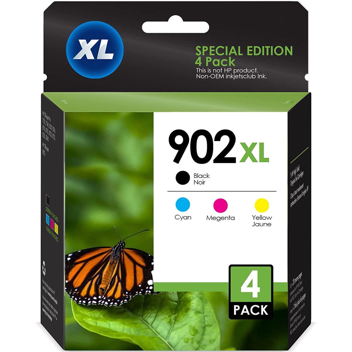 thumbnail image 2 of HP 902XL Black & 902 Tri-Color Ink Cartridge Combo Pack – Genuine Retail Box (OfficeJet 6954, 6968, 6975) 2 of 6