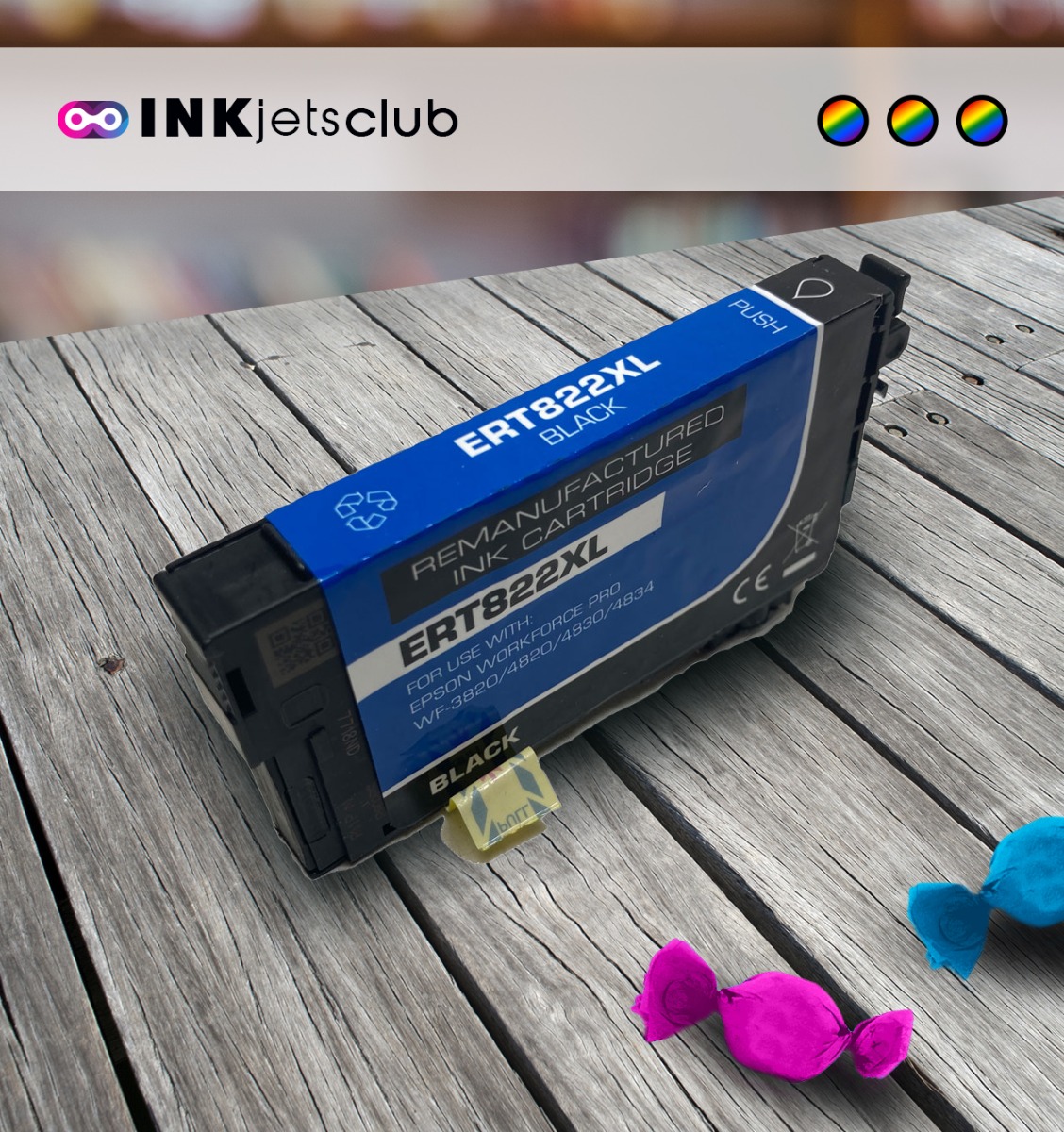 Epson 822XL Black Compatible Cartridge | InkjetsClub